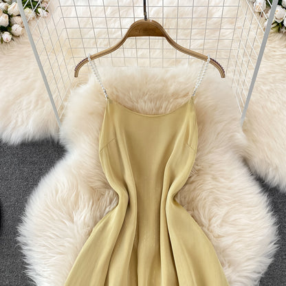 Yellow A Line Short Dress Fashion Girl Dress RF0163