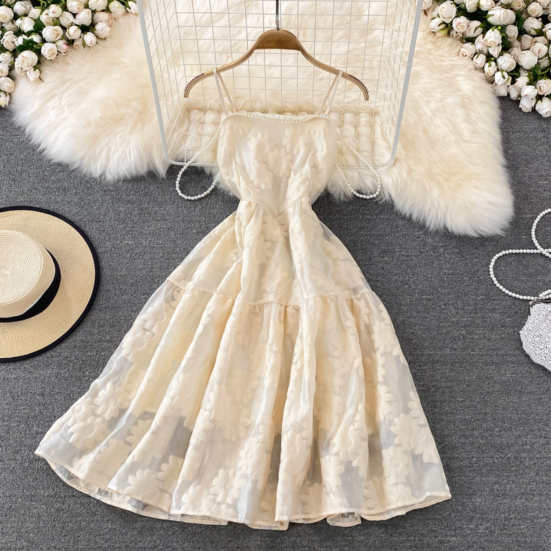 Robe courte Sweet Aline couleur champagne, RF0160