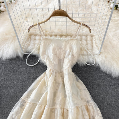 Robe courte Sweet Aline couleur champagne, RF0160