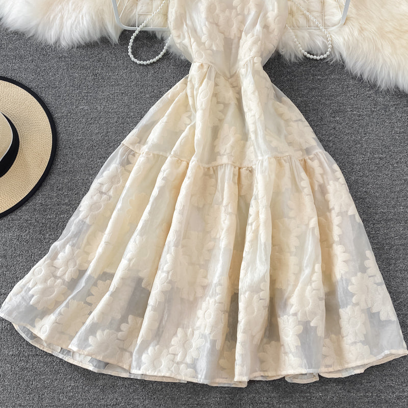 Robe courte Sweet Aline couleur champagne, RF0160
