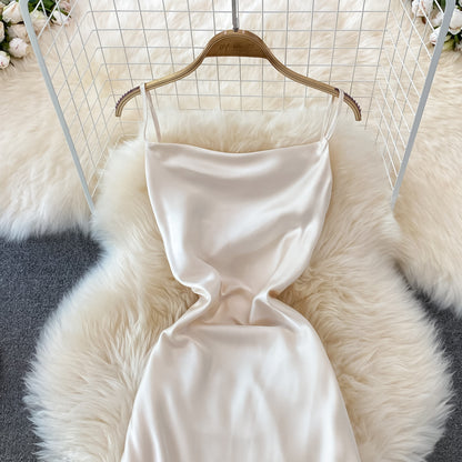 Simple Satin Short Dress Fashion Dress RF0157
