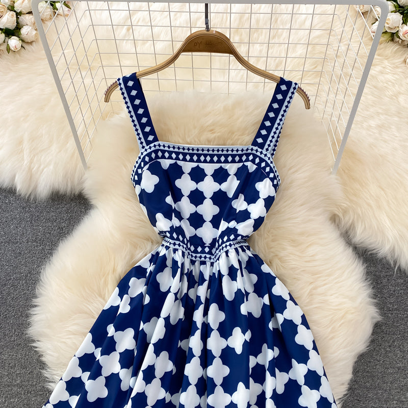 Cute A Line Short Dress Blue Fashion Dress RF0149