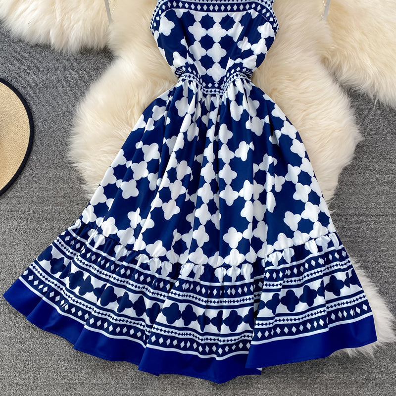 Cute A Line Short Dress Blue Fashion Dress RF0149