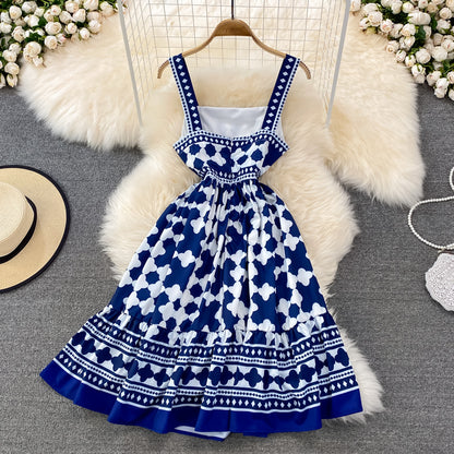 Cute A Line Short Dress Blue Fashion Dress RF0149
