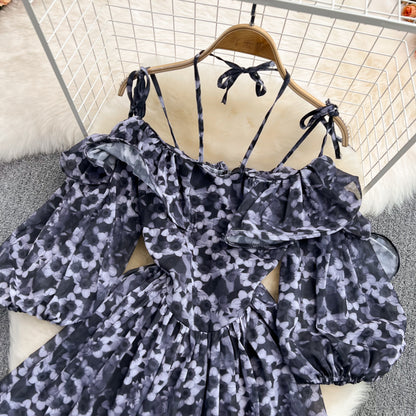 Robe courte à fleurs trapèze mignonne pour fille, robe tendance RF0147
