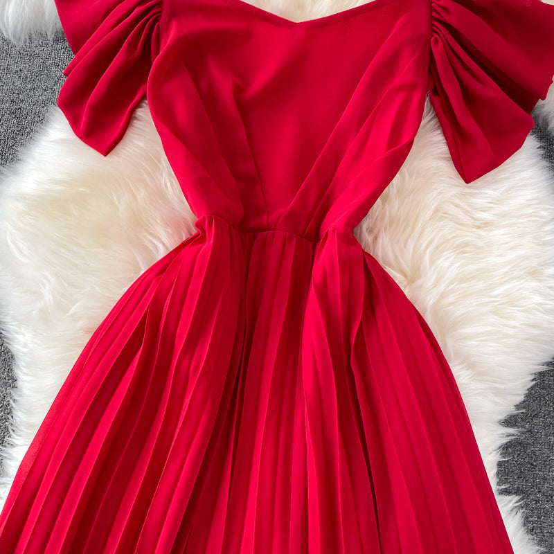 Jolie robe courte en mousseline de soie, robe tendance RF0144