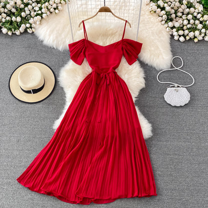 Jolie robe courte en mousseline de soie, robe tendance RF0144