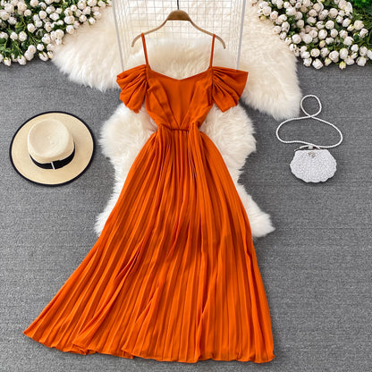 Jolie robe courte en mousseline de soie, robe tendance RF0144