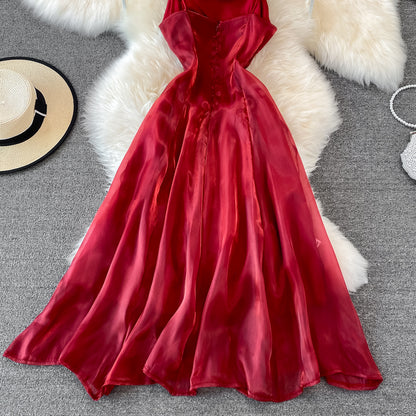 Red Tulle Short Dress A Line Fashion Dress RF0128
