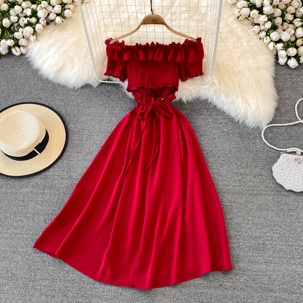 Cute A Line Off Shoulder Dress Short Dress RF0126