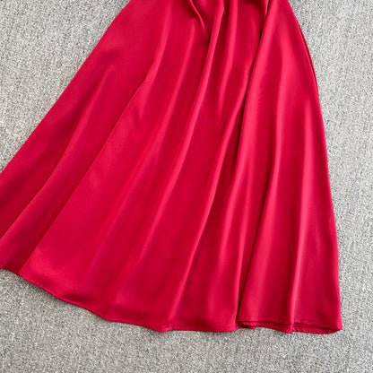 Robe courte trapèze à nœud mignon, robe tendance RF0123
