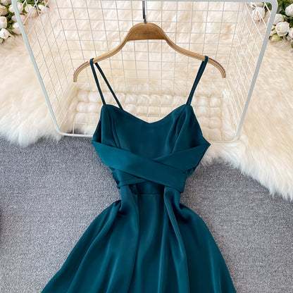 Cute Satin Short Dress A Line Fashion Dress RF0121