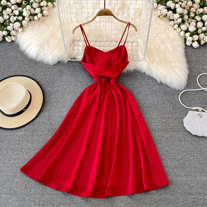 Cute Satin Short Dress A Line Fashion Dress RF0121