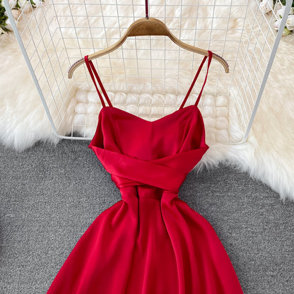 Cute Satin Short Dress A Line Fashion Dress RF0121