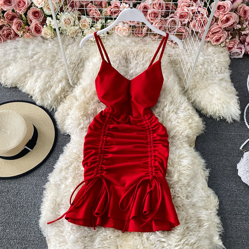 Sexy V Neck Short Dress Fashion Dress RF0117