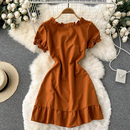 Robe trapèze à lacets pour fille, jolie robe tendance, RF0101
