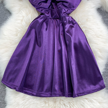 Sexy Bow Short A Line Dress Fashion Dress RF0098