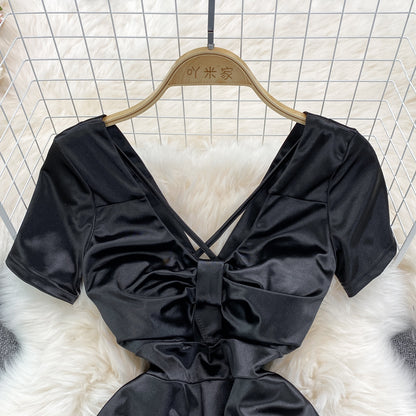 Sexy Bow Short A Line Dress Fashion Dress RF0098