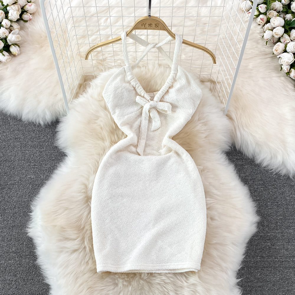 Sexy Neckholder-Kleid mit Schnürung RF0097