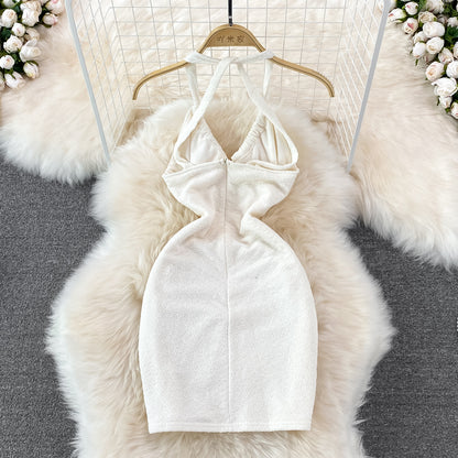 Sexy Neckholder-Kleid mit Schnürung RF0097