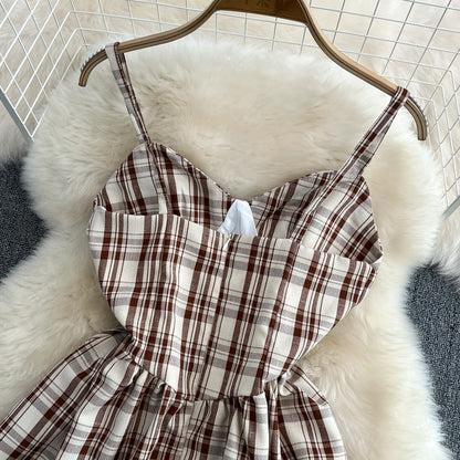 Robe trapèze à carreaux pour fille, jolie robe tendance, RF0096