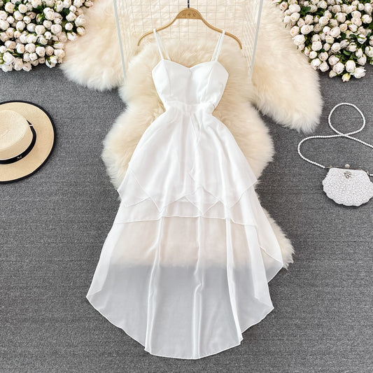 Cute Chiffon High Low Dress Fashion Dress RF0094