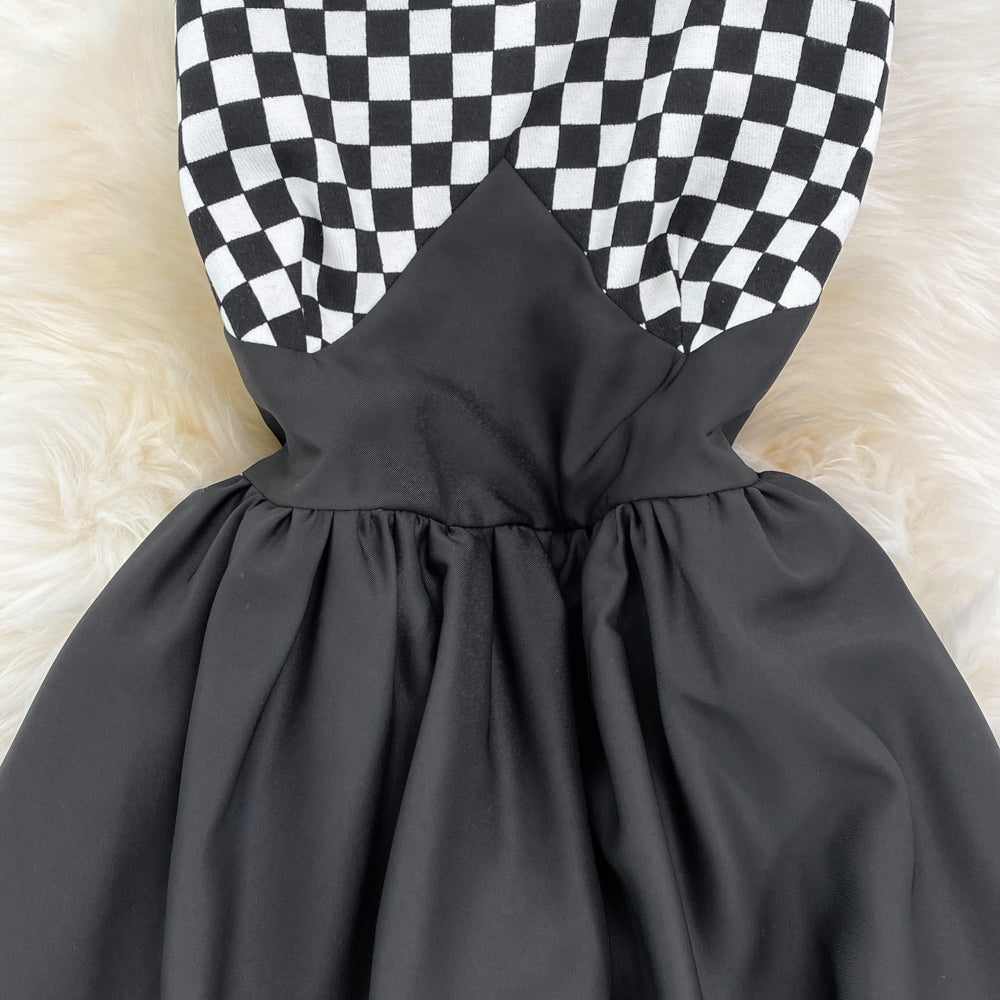 Black A Line Short Dress Fashion Girl Dress RF0093