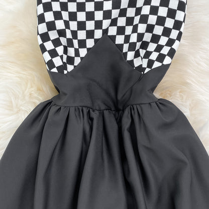 Black A Line Short Dress Fashion Girl Dress RF0093