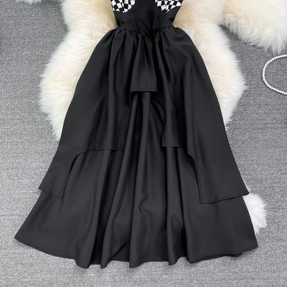 Black A Line Short Dress Fashion Girl Dress RF0093