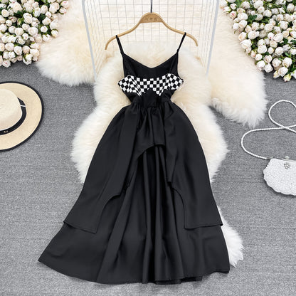 Black A Line Short Dress Fashion Girl Dress RF0093