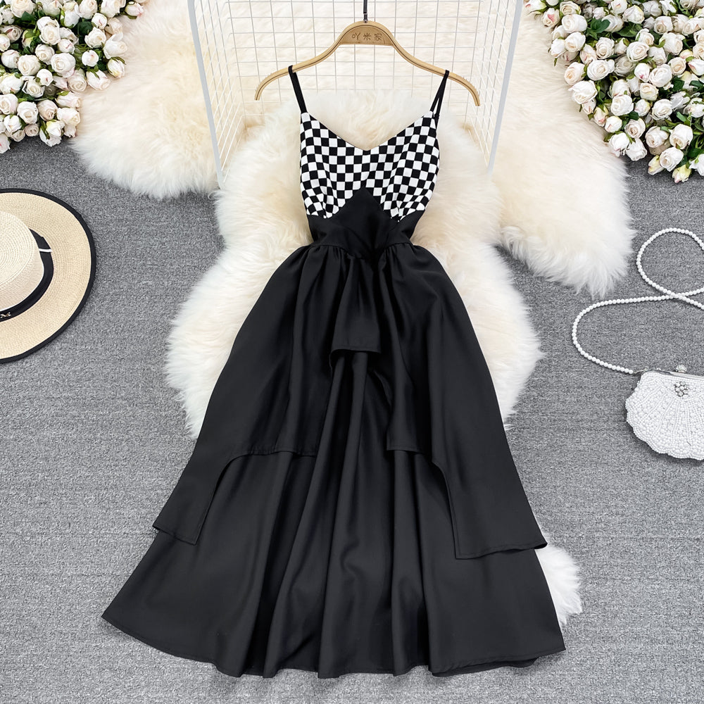 Black A Line Short Dress Fashion Girl Dress RF0093