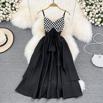 Black A Line Short Dress Fashion Girl Dress RF0093