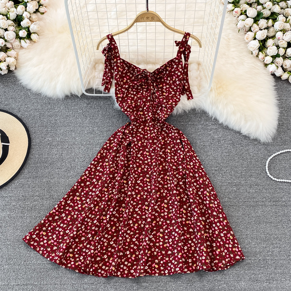 Cute A Line Floral Dress A Line Short Dress RF0091