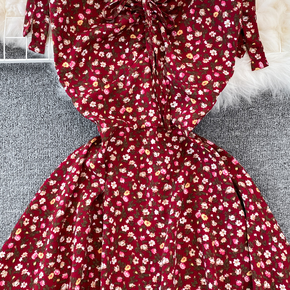 Cute A Line Floral Dress A Line Short Dress RF0091