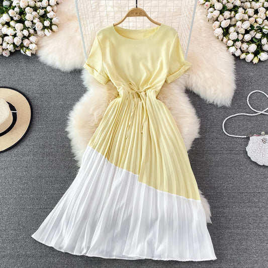 Cute Color Block A Line Dress Fashion Dress RF0086