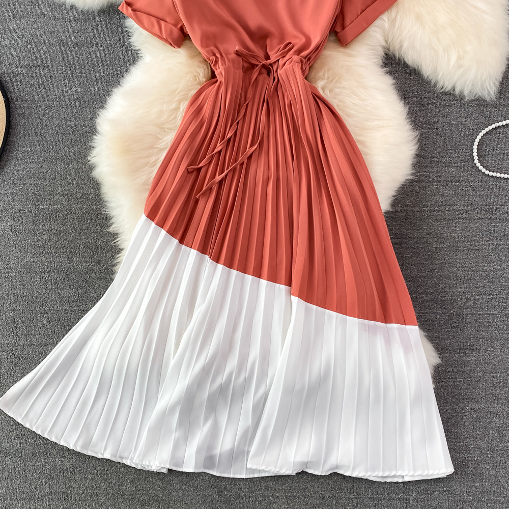 Cute Color Block A Line Dress Fashion Dress RF0086