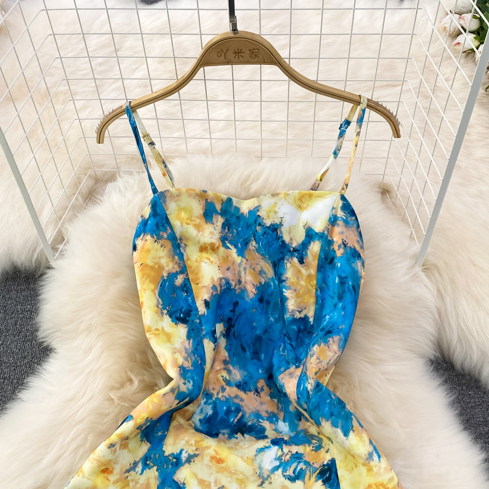 Blue A Line Dress Fashion Girl Dress RF0085