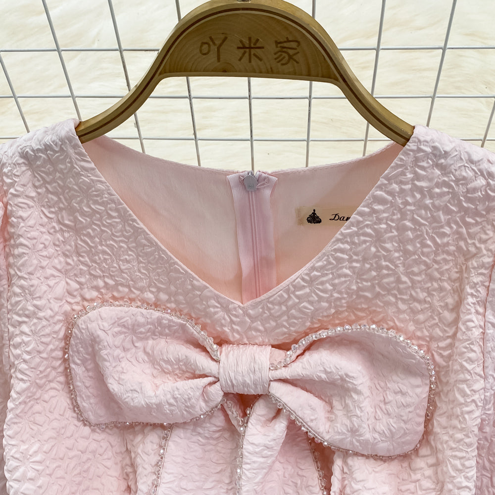 Sweet Bow Short Dress A Line Fashion Dress RF0079