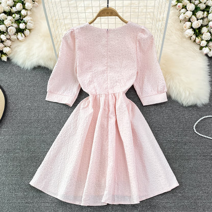 Sweet Bow Short Dress A Line Fashion Dress RF0079