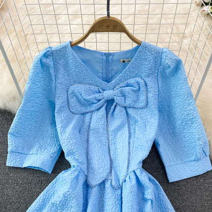 Sweet Bow Short Dress A Line Fashion Dress RF0079
