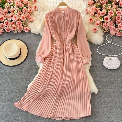 Robe trapèze à manches longues pour fille, jolie et tendance, RF0073