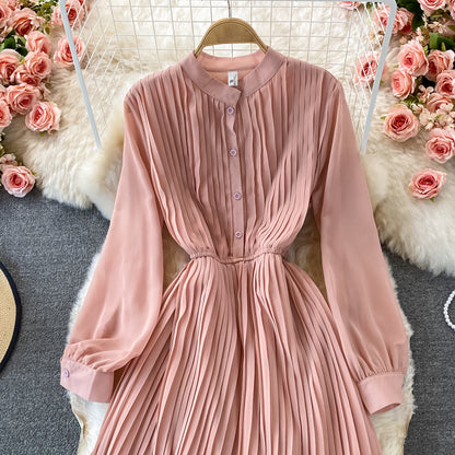 Robe trapèze à manches longues pour fille, jolie et tendance, RF0073