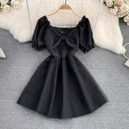 Simple A Line Bow Dress Fashion Girl Dress RF0070