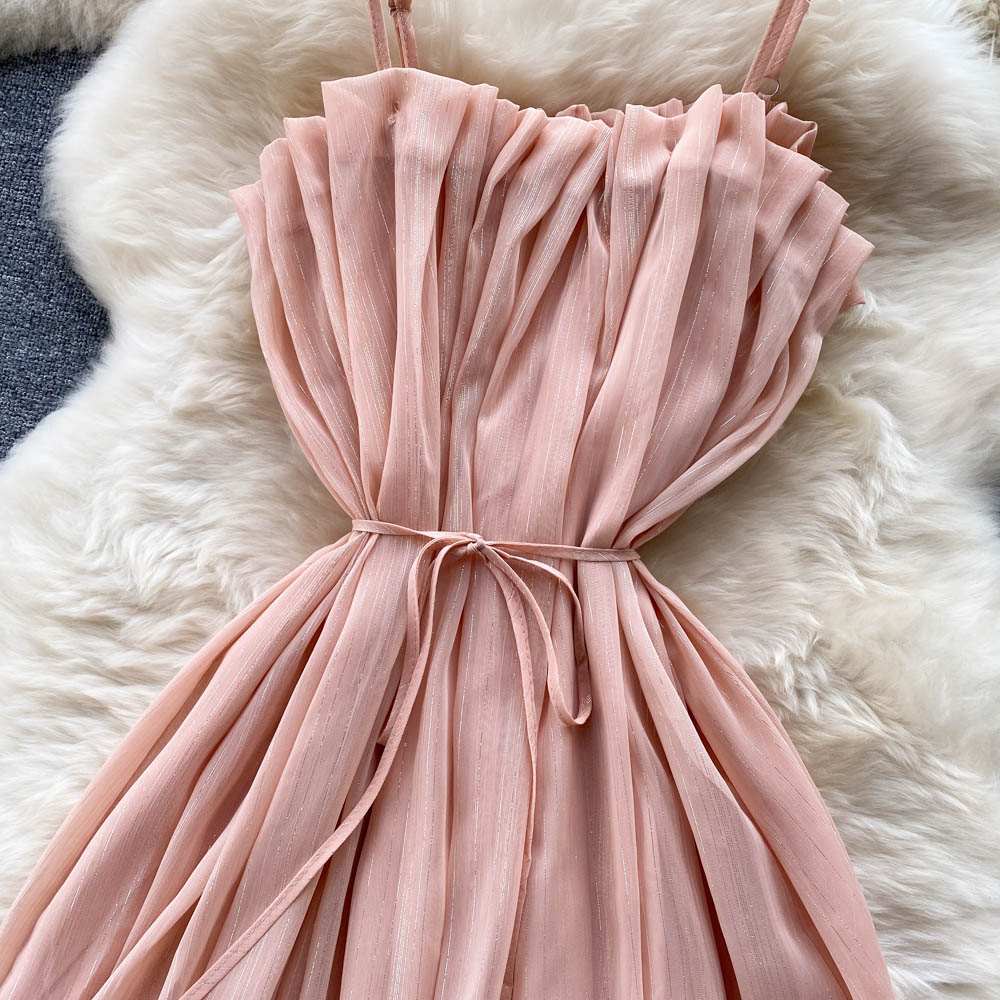 Robe courte rose coupe trapèze, robe tendance RF0068