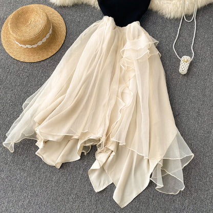 Champagne Tulle Short Dress Fashion Dress RF0065