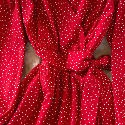 Simple V Neck Long Sleeve Dress Fahsion Dress RF0063