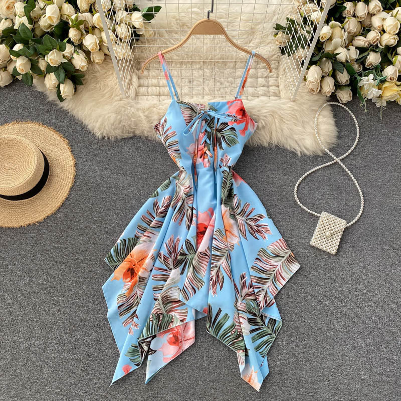 Charming Sexy High Waist Irregular Dress Fashion Girl Dress RF0062