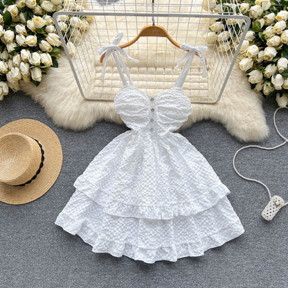 Cute Spaghetti Short Dress RF0048