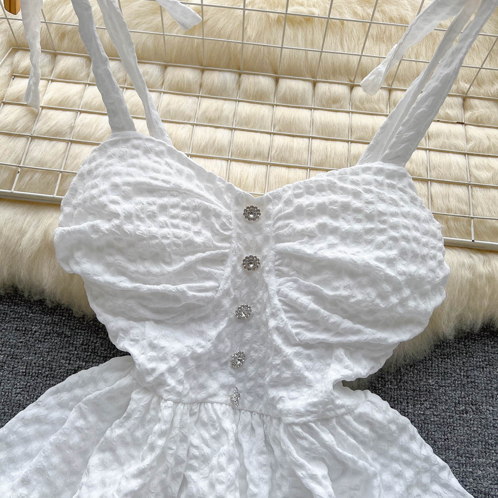 Cute Spaghetti Short Dress RF0048