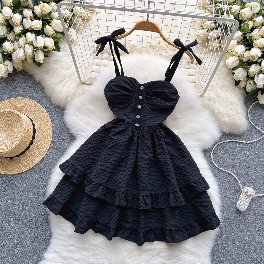 Cute Spaghetti Short Dress RF0048